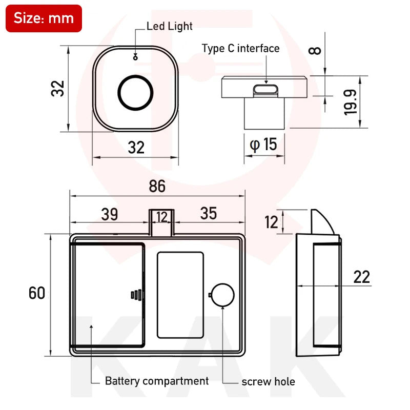 BIOMETRIC FINGERPRINT LOCK, KEYLESS CABINET SMART LOCK