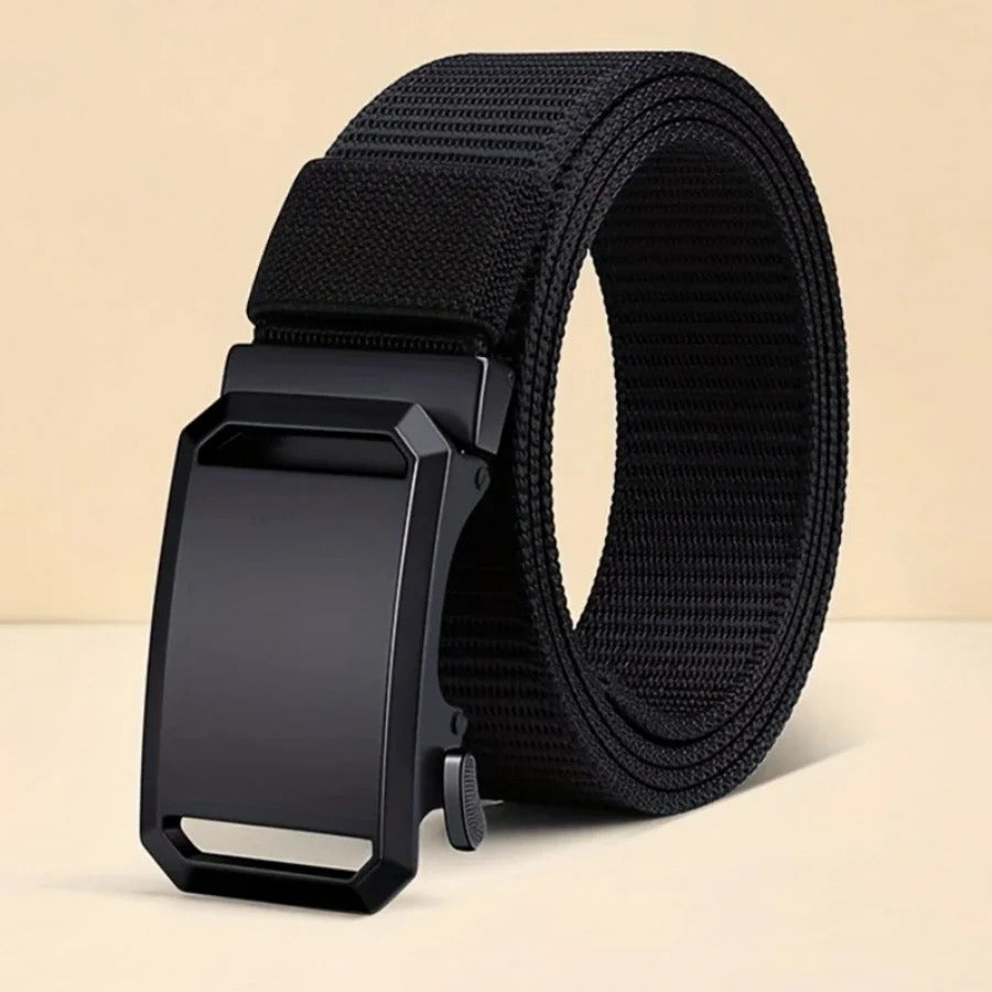 MEN'S CANVAS BELT 120CM TACTICAL MILITARY CASUAL AUTOMATIC BUCKLE WORK OUTDOOR