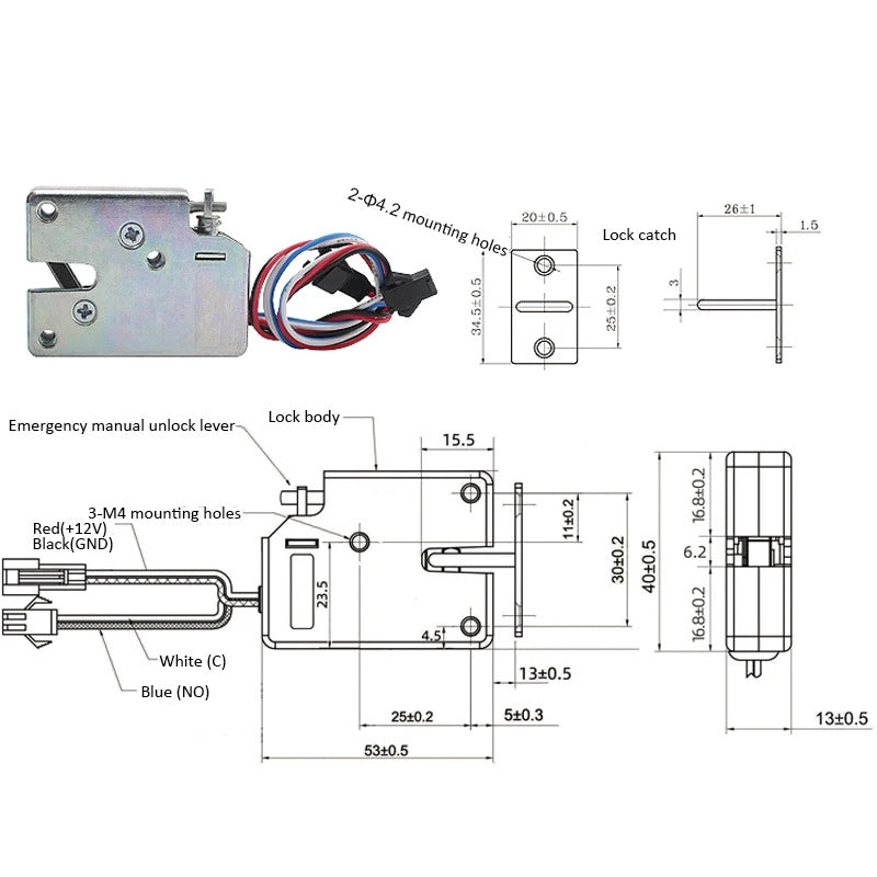 12V DC ELECTRIC LOCK
