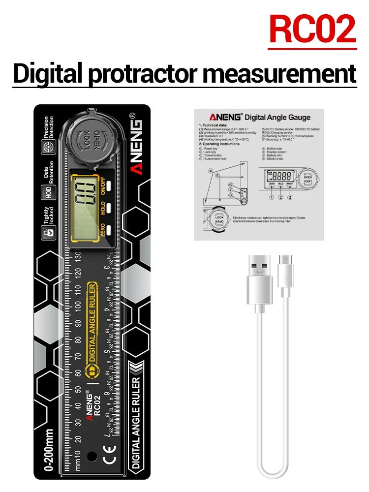 RECHARGABLE DIGITAL ANGLE GAUGE