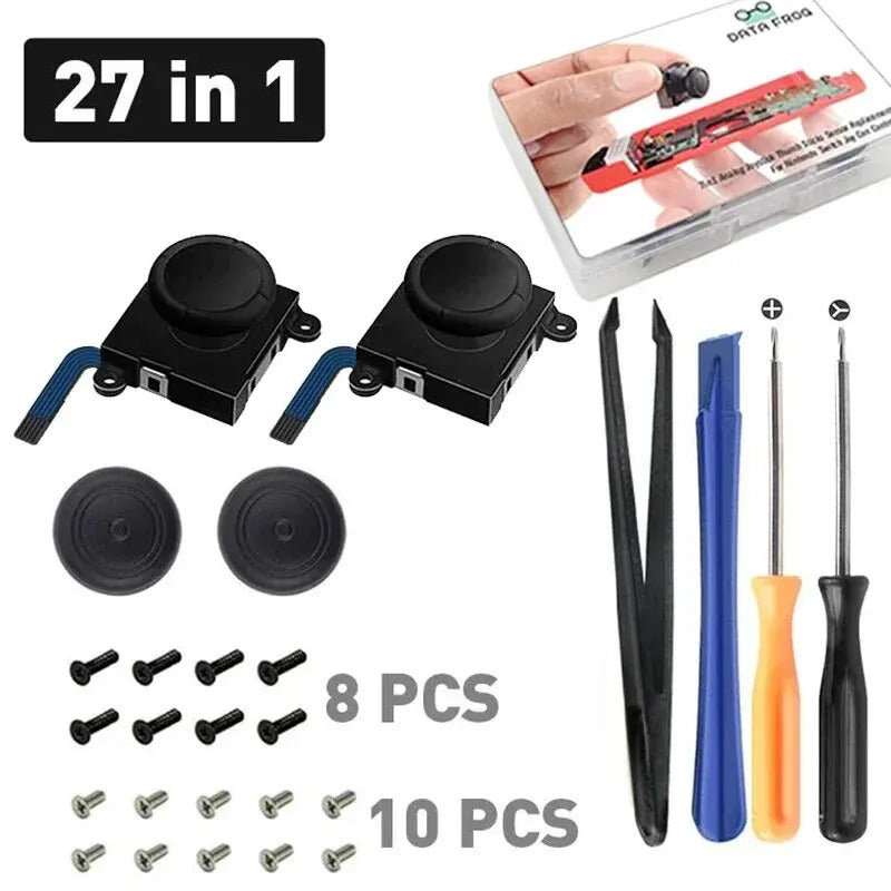 27 PIECE NINTENDO SWITCH REPLACEMENT JOY STICK TOOL KIT