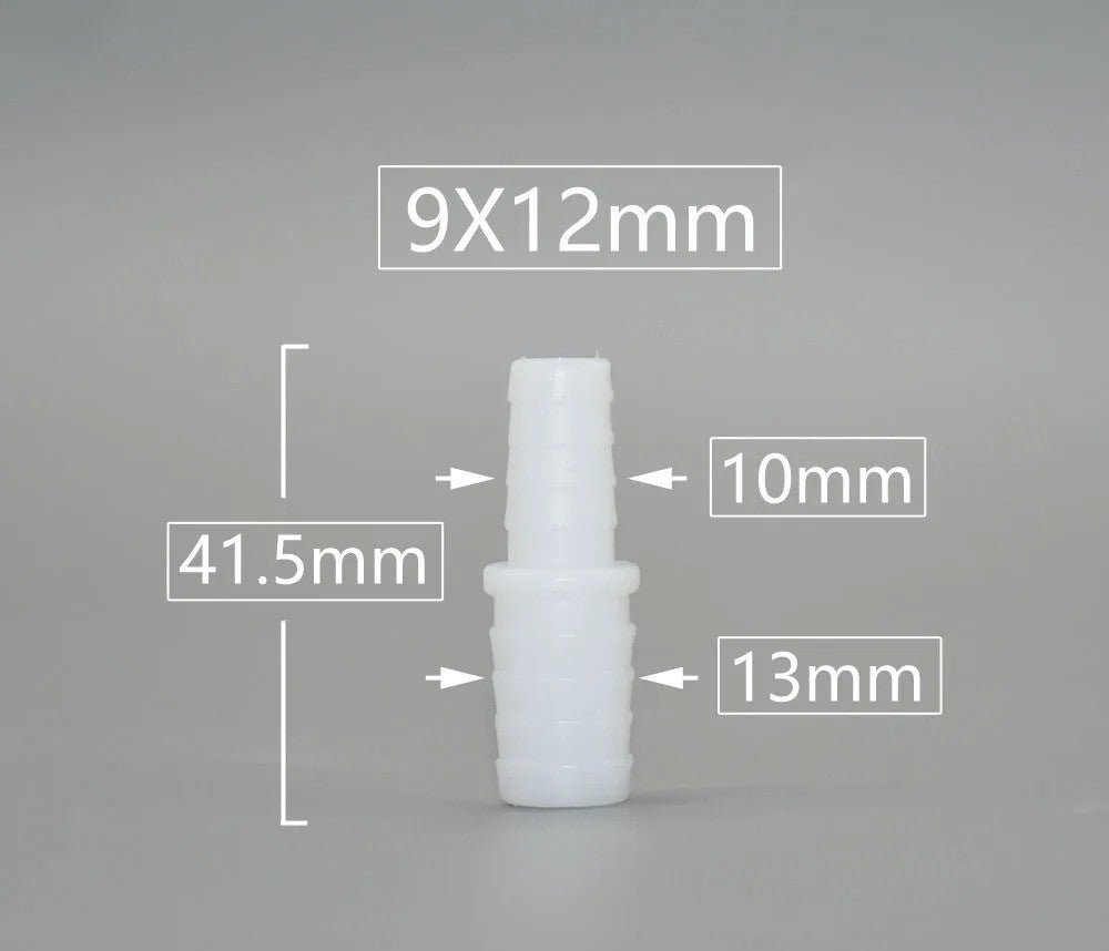 4 6 8 9 10 11 12mm REDUCING BARB CONNECTOR