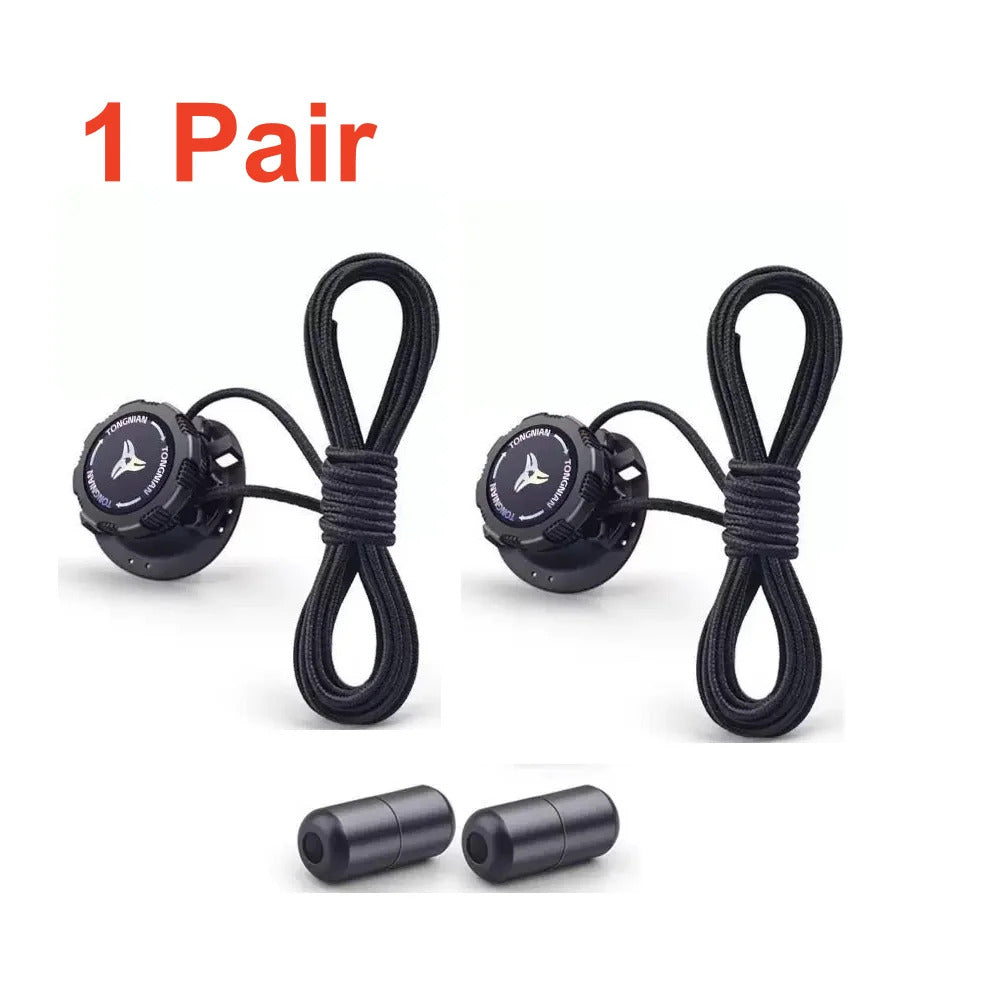 NO TIE SHOELACES - TWIST LOCK - BLACK
