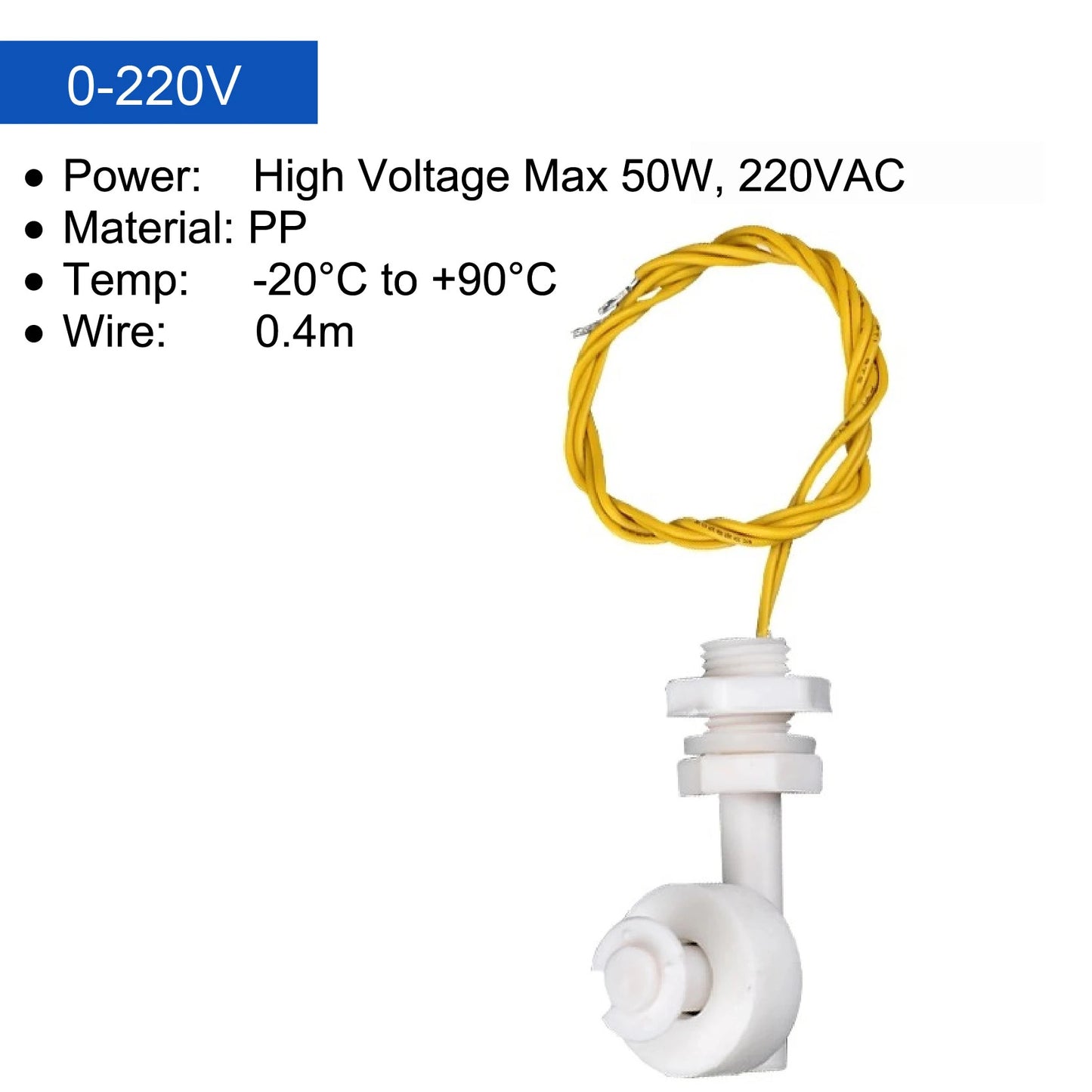 PP SIDE MOUNT FLOAT SWITCH 240V