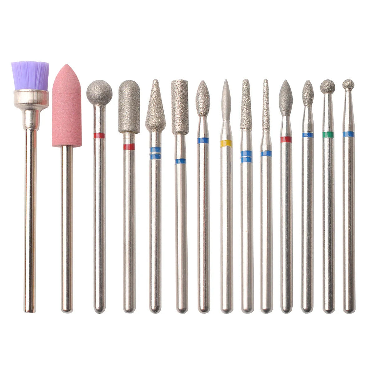 14 x NAIL DRILL BITS, MANICURE GEL ACRYLIC NAILS