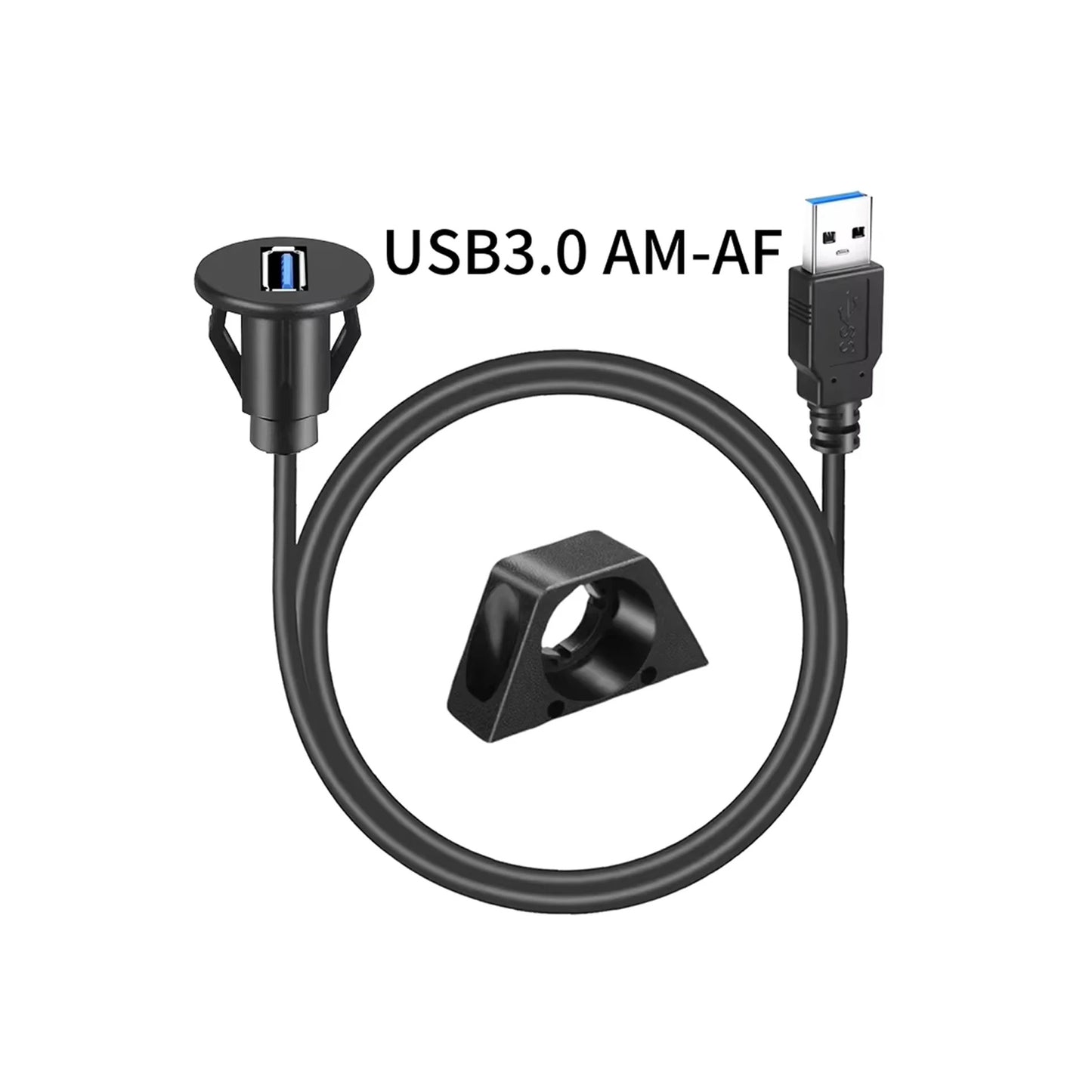 PANEL MOUNT USB 3.0 EXTENSION CABLE 1m