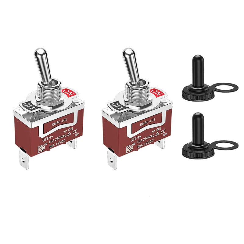 2 x ON OFF WATERPROOF MARINE TOGGLE SWITCH