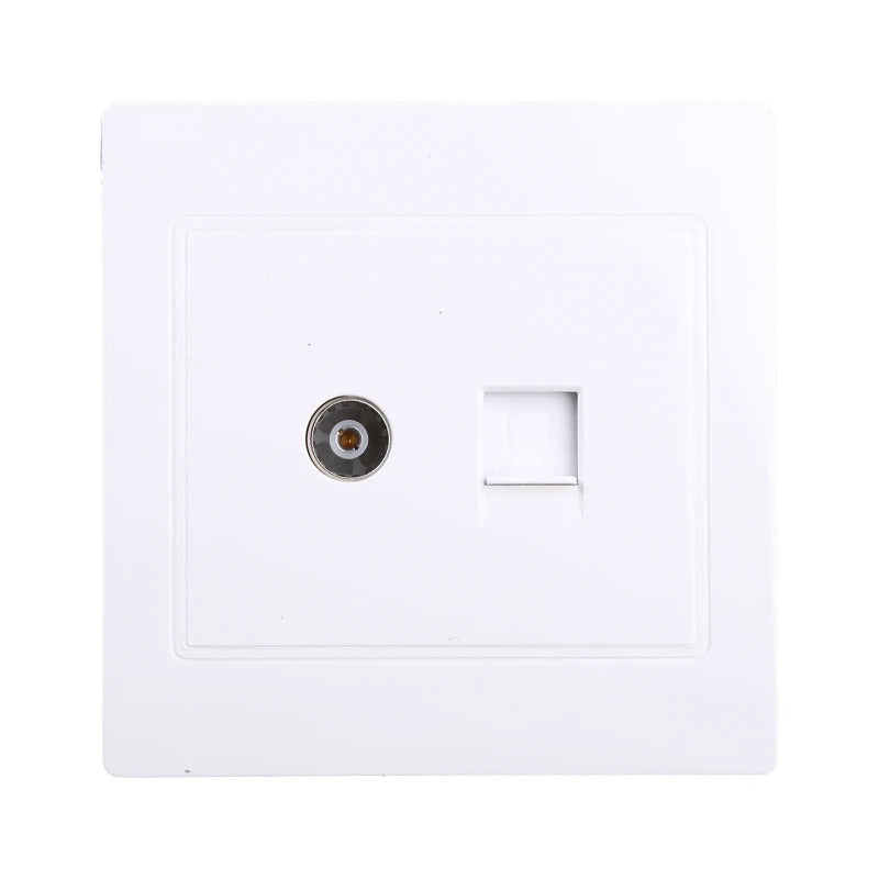RJ45 & TV CONNECTION FACEPLATE NETWORK