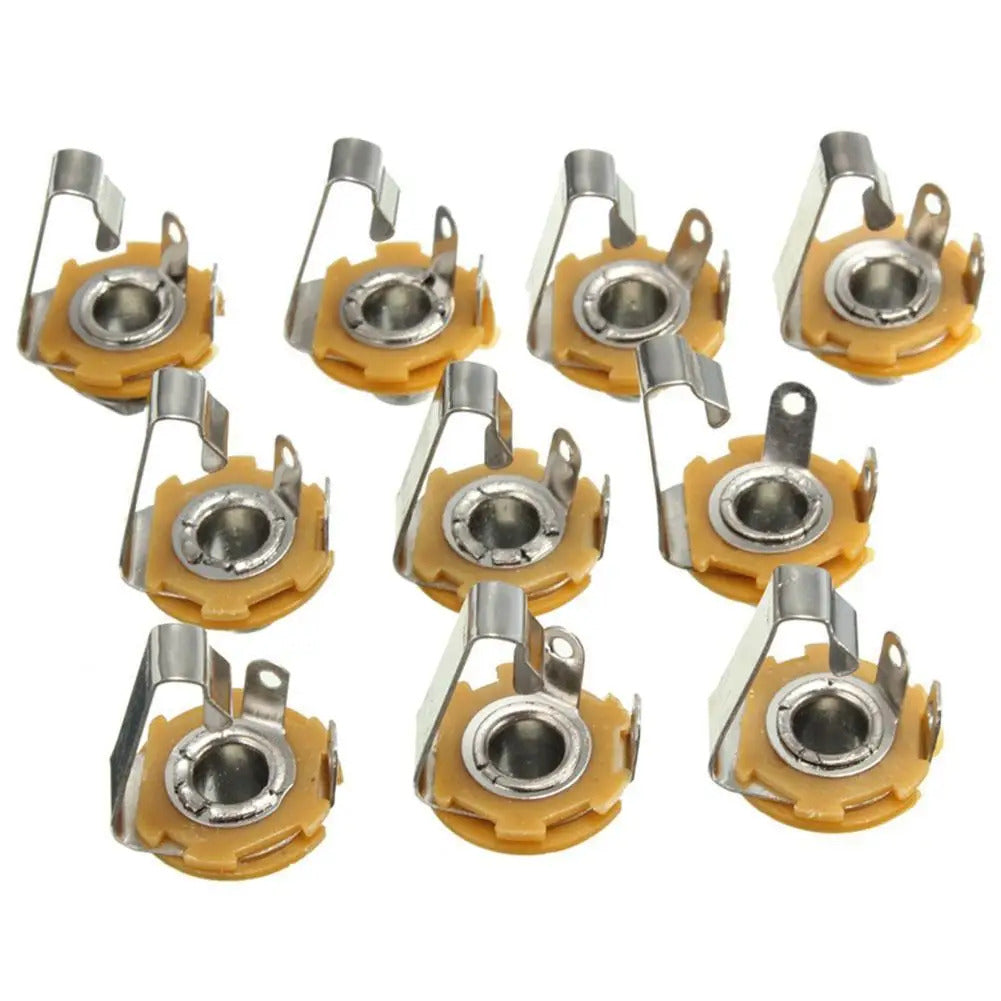 10 x 6.35mm / 6.5mm 1/4" FEMALE STEREO PLUG JACK AUDIO CONNECTOR