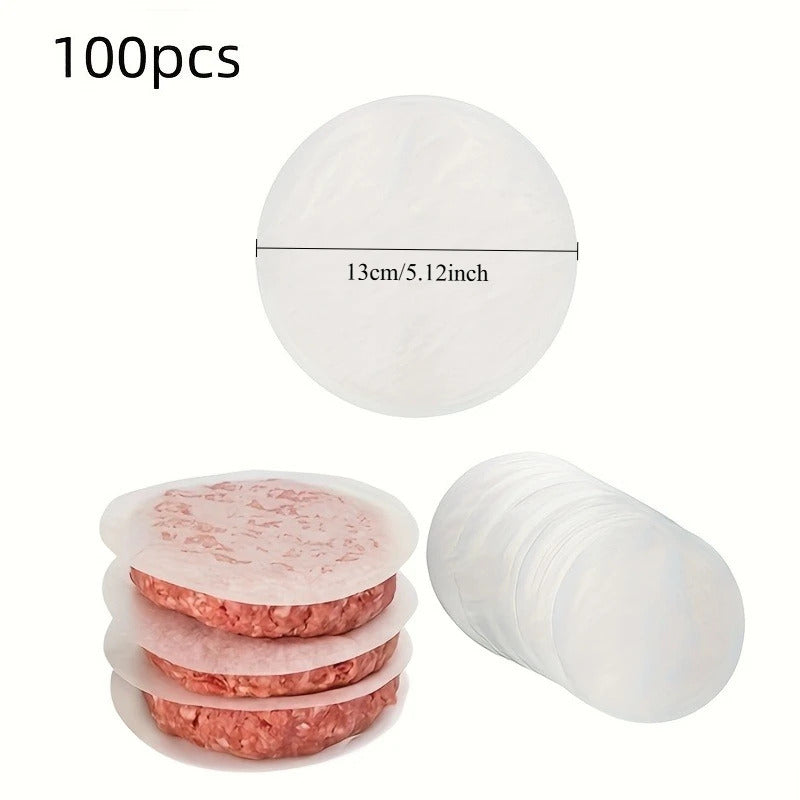 100 x NON STICK BURGER PATTY SEPERATOR SHEETS 13cm