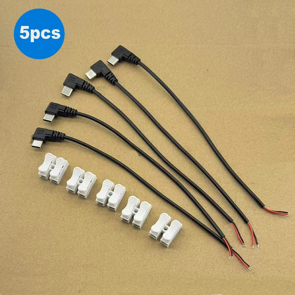5 x USB TYPE C PRE WIRED 90 DEGREE 2 PIN