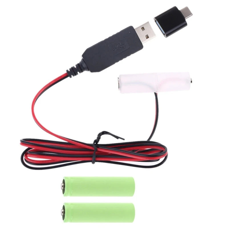 AA BATTERY CONVERTER TO USB / USB TYPE C