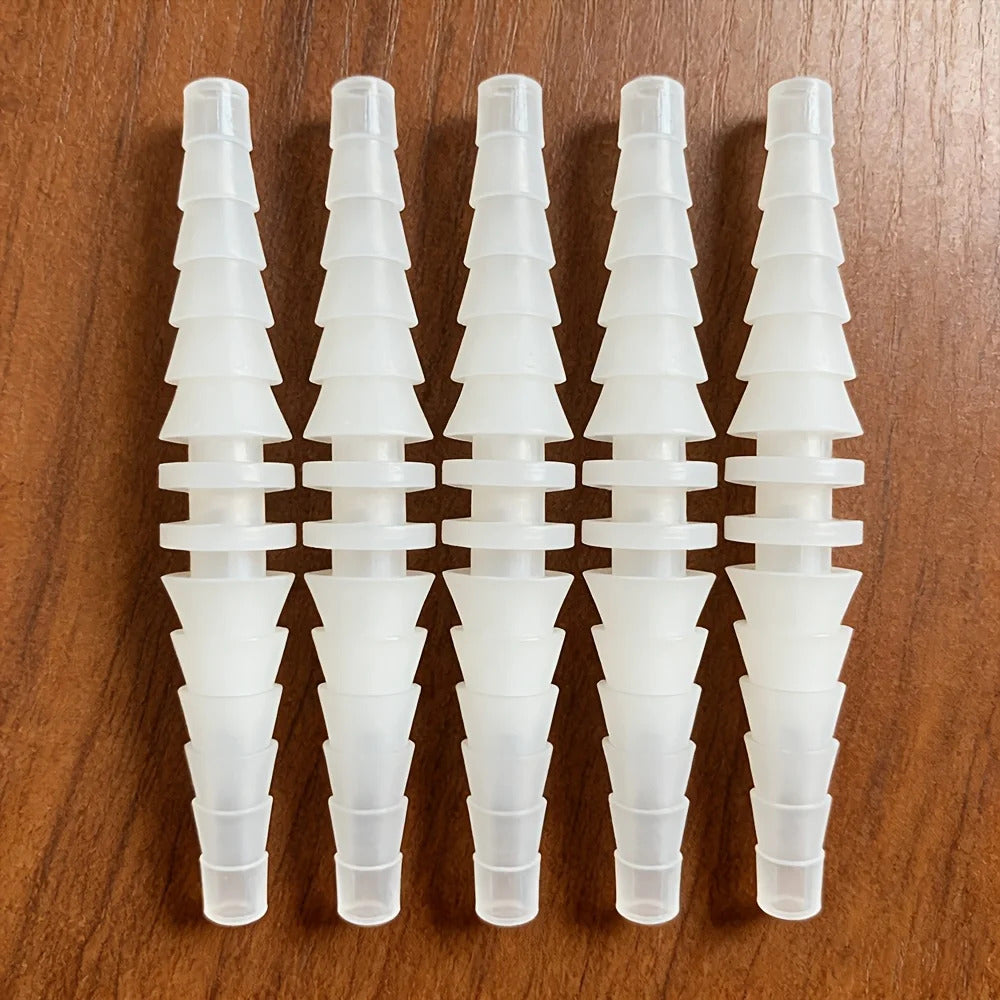 5 PACK 7.1mm - 15.3mm STEPPED BARB COUPLERS FOR FLEXIBLE PIPE