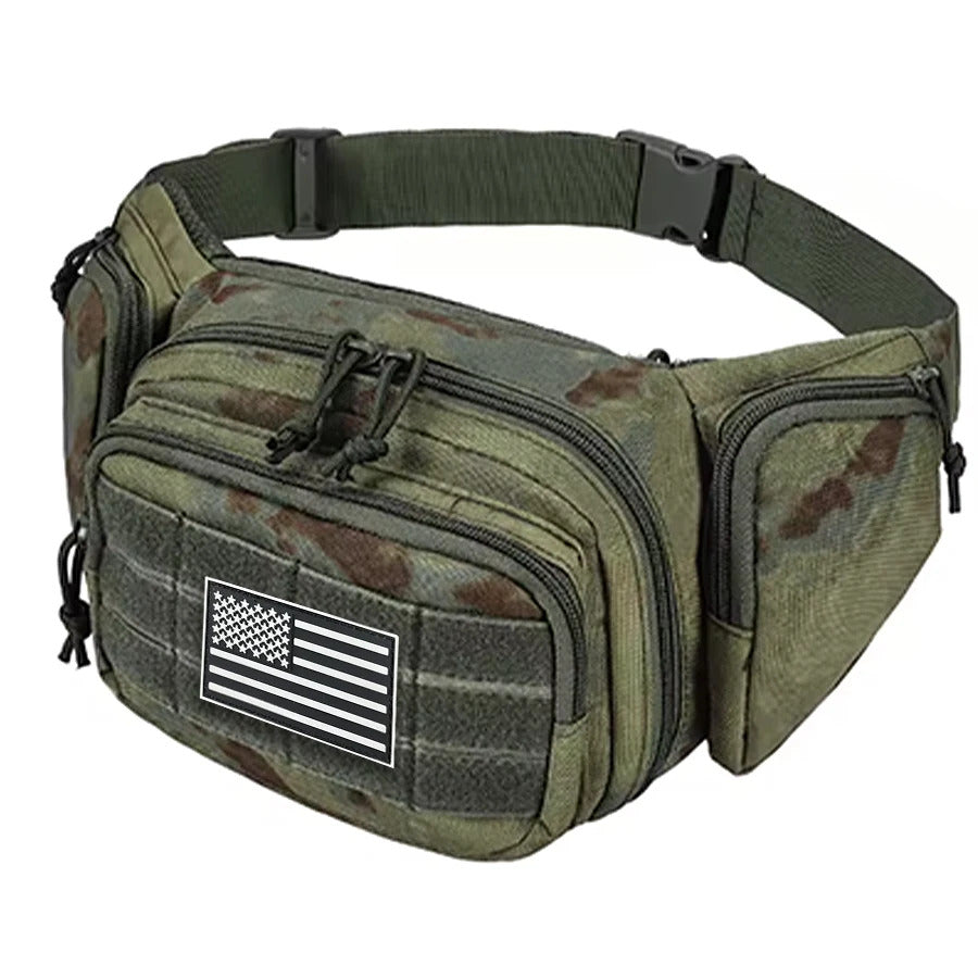 TACTICAL CROSSBODY WAIST BAG RUNNING CYCLING SPORTS BELT POUCH PHONE KEY HOLDER