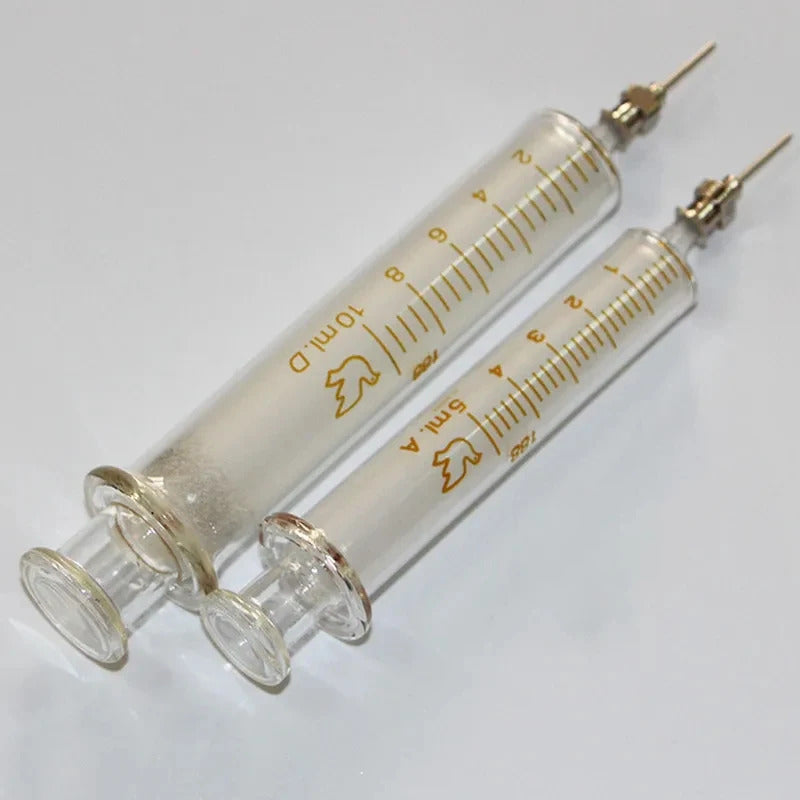 5ml & 10ml GLASS SYRINGE SET WITH 14 DISPENSING ENDS
