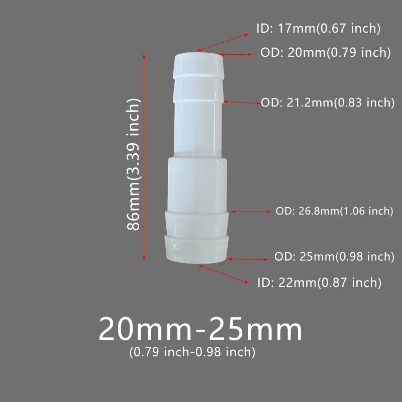 6 8 10 12 16 20 25mm REDUCING BARB CONNECTOR