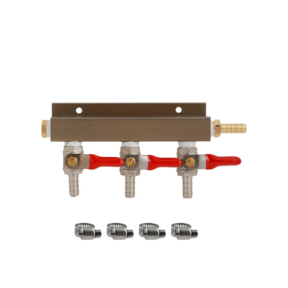 AIR / CO2 DISTRIBUTOR MANIFOLD WITH BALL VALVES