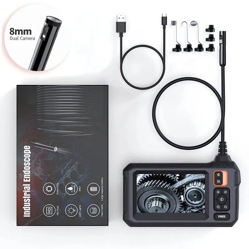 DUAL ENDOSCOPE CAMERA WITH 4.3" IPS SCREEN 1080P 5M
