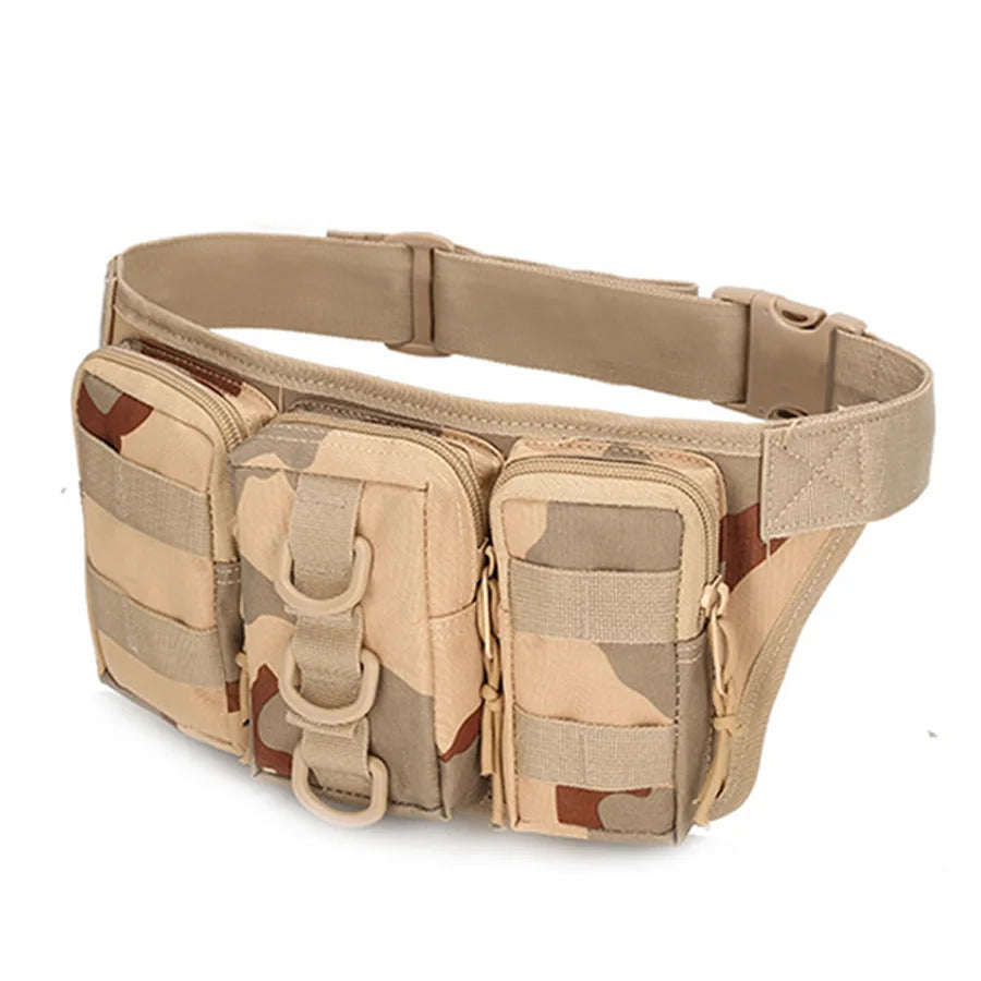 TACTICAL WAIST BAG HUNTING MOLLE POUCH TRIPLE POCKET OUTDOOR CAMPING CYCLING