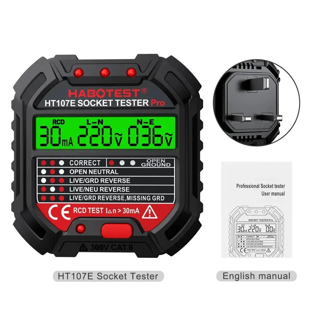 DIGITAL PRO UK SOCKET TESTER PLUG RCD TEST